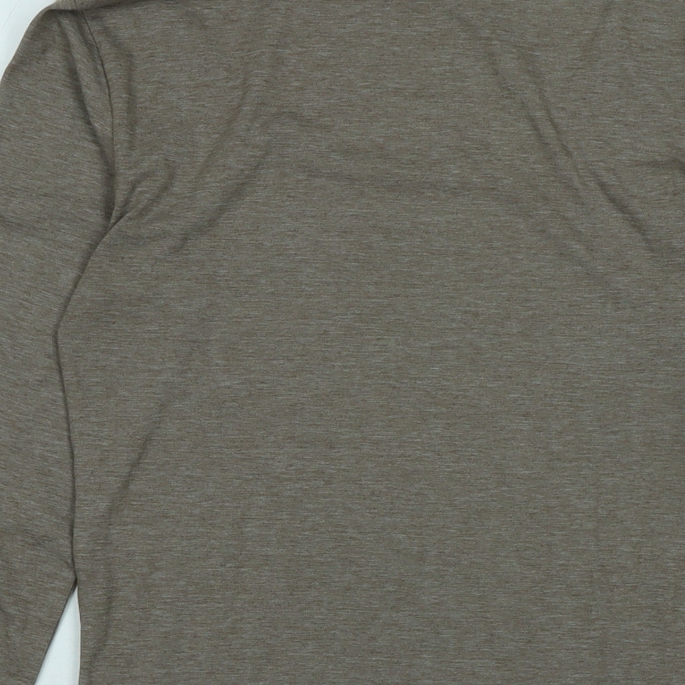 Vera Moda Womens Beige Cotton Jersey T-Shirt Size M Scoop Neck