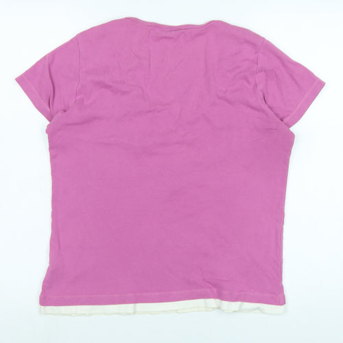 South Womens Purple Solid Cotton Top Pyjama Top Size 12
