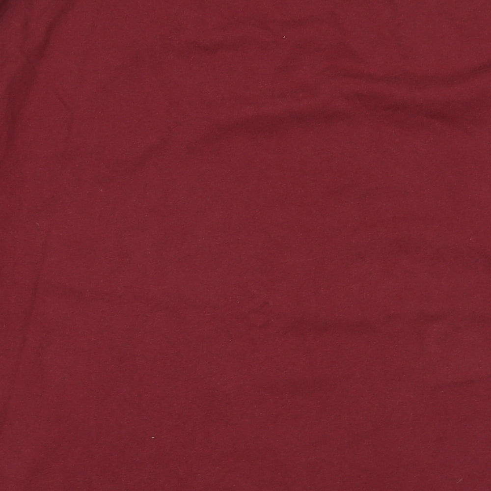 Uniqlo Mens Red Cotton T-Shirt Size L Crew Neck