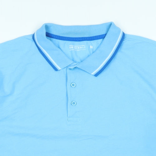 Origionals Mens Blue Cotton Polo Size M Collared