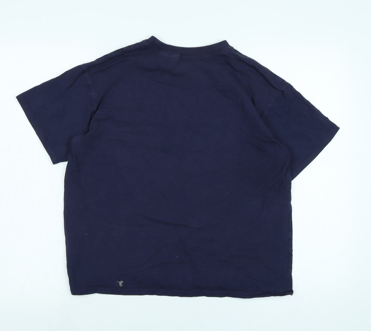 Divided Womens Blue Cotton Basic T-Shirt Size S Crew Neck - Logo - Los Angeles