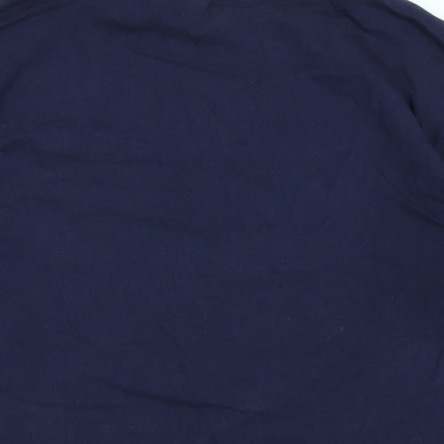Divided Womens Blue Cotton Basic T-Shirt Size S Crew Neck - Logo - Los Angeles