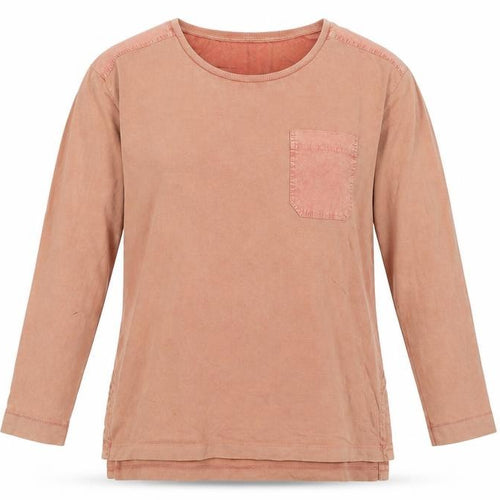 NEXT Womens Orange Cotton Jersey T-Shirt Size 12 Scoop Neck - Distressed