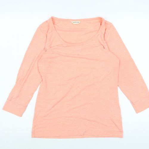marks Womens Orange Cotton Basic T-Shirt Size 8 Scoop Neck