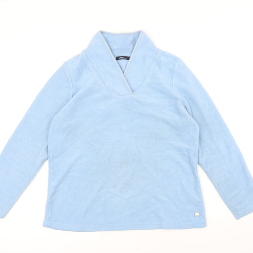 DASH Womens Blue Polyester Pullover Sweatshirt Size 16