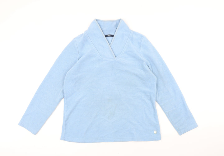 DASH Womens Blue Polyester Pullover Sweatshirt Size 16