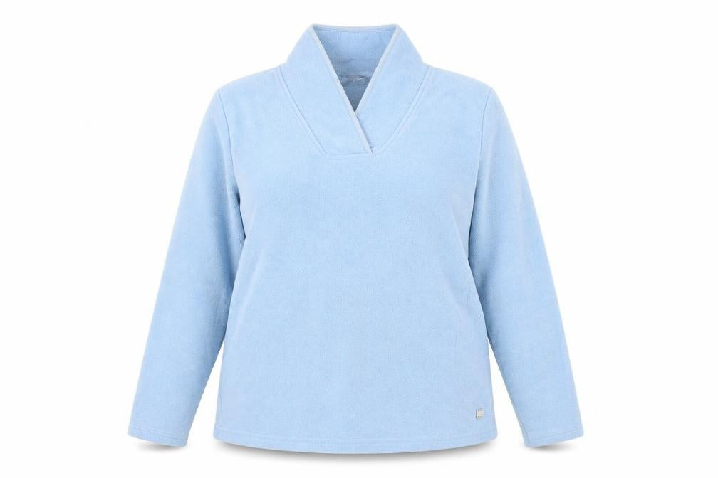 Dash Womens Blue Polyester Pullover Sweatshirt Size 16