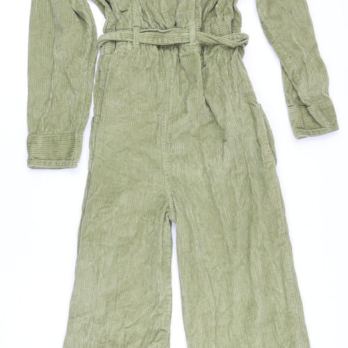 ASOS Womens Green Polyester Jumpsuit One-Piece Size 10 L25 in Button