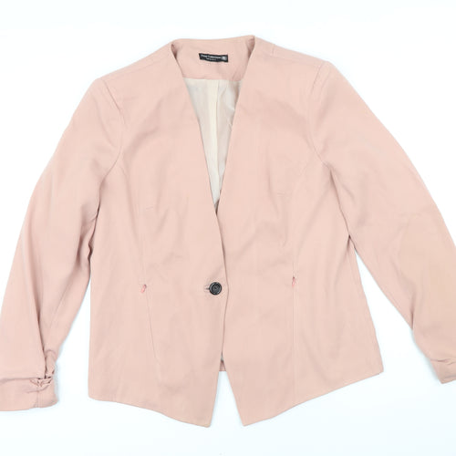 Daisy Collection Womens Pink Jacket Blazer Size 14 Button