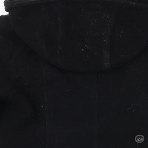 NEXT Womens Black Overcoat Coat Size 10 Zip
