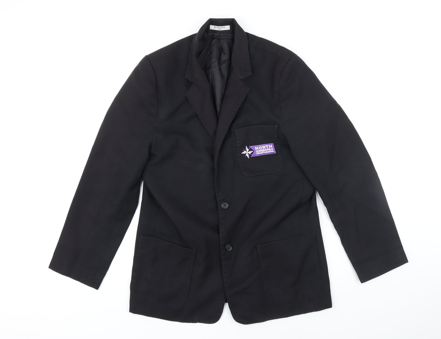 Trutex Boys Black Jacket Blazer Size L Button - North Huddersfield Trust School