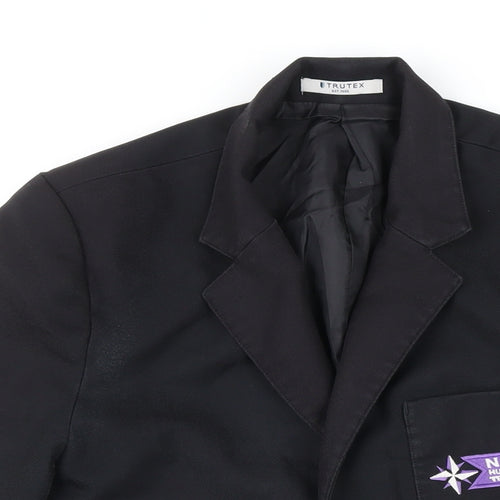 Trutex Boys Black Jacket Blazer Size L Button - North Huddersfield Trust School