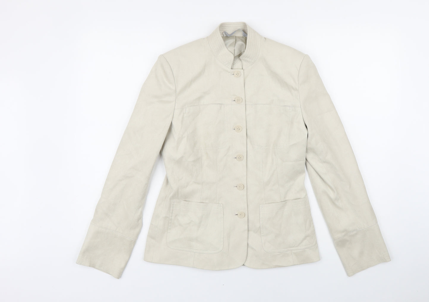 NEXT Womens Beige Jacket Blazer Size 8 Button