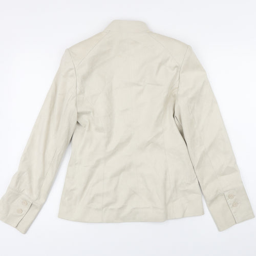 NEXT Womens Beige Jacket Blazer Size 8 Button