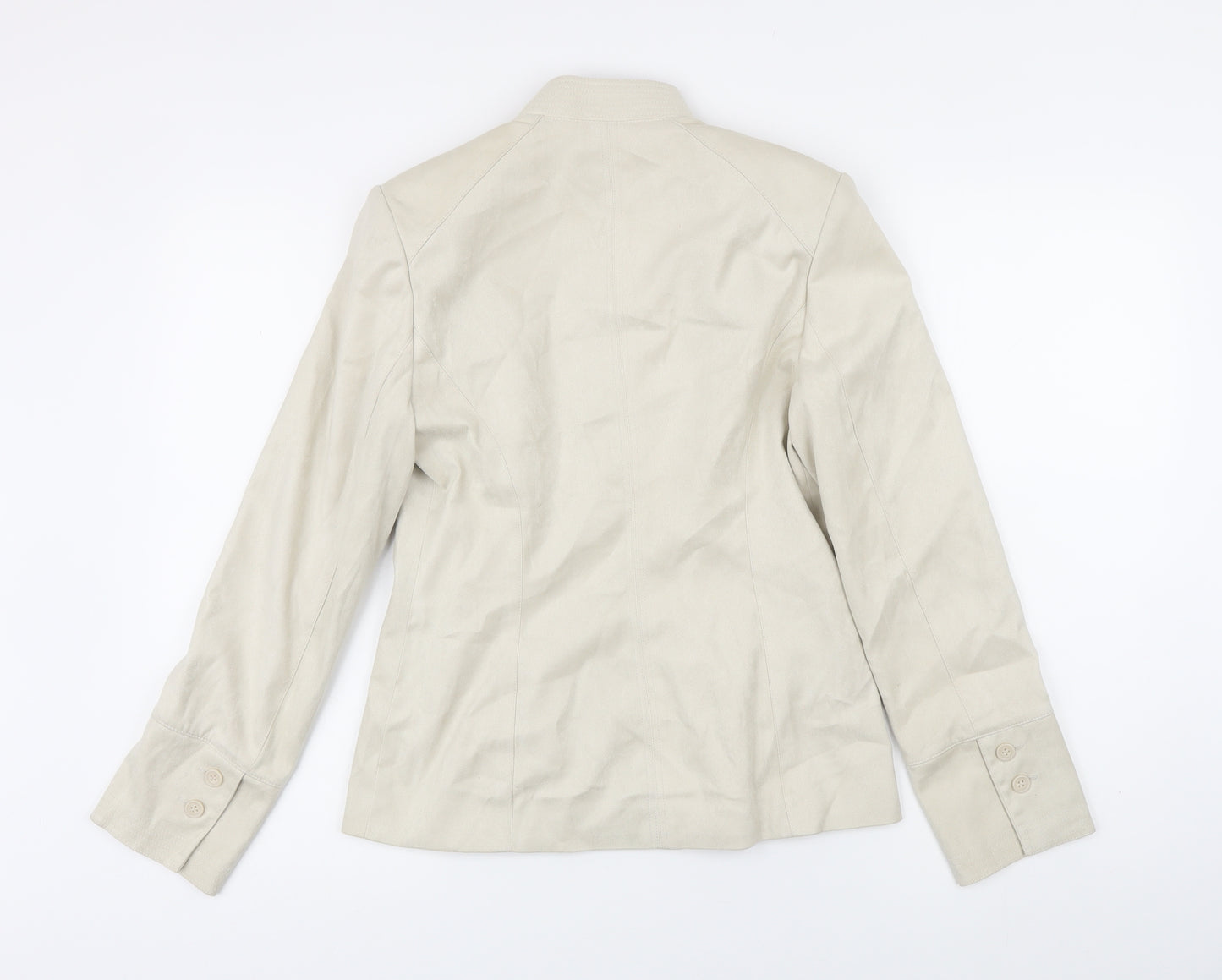 NEXT Womens Beige Jacket Blazer Size 8 Button