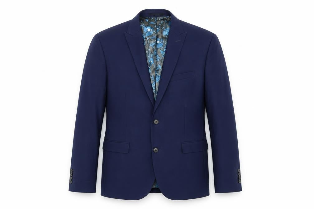 Next Mens Blue Polyester Jacket Blazer Size 42 Regular