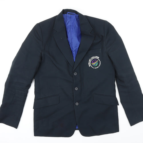 Banner Boys Blue Jacket Blazer Size L Button - Shelley College