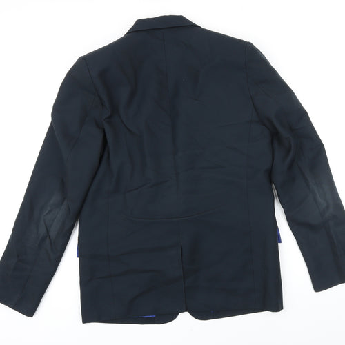 Banner Boys Blue Jacket Blazer Size L Button - Shelley College