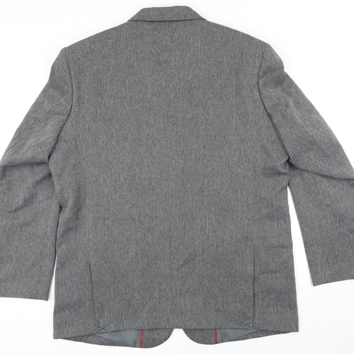 Cotton Traders Mens Grey Polyester Jacket Blazer Size 46 Regular