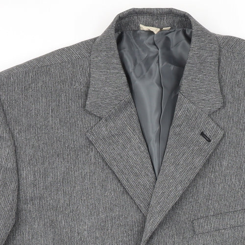 Cotton Traders Mens Grey Polyester Jacket Blazer Size 46 Regular