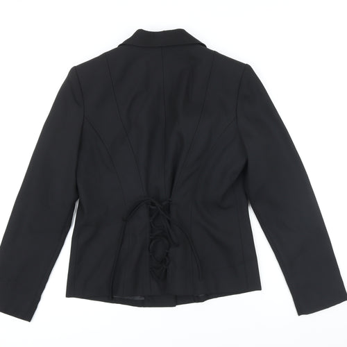 Together Womens Black Jacket Blazer Size 12 Button