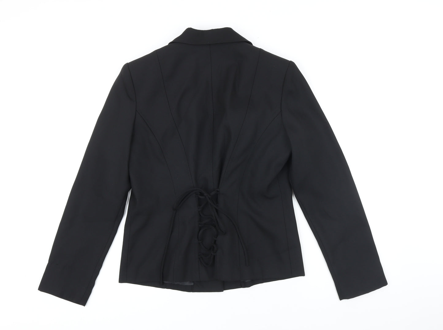 Together Womens Black Jacket Blazer Size 12 Button