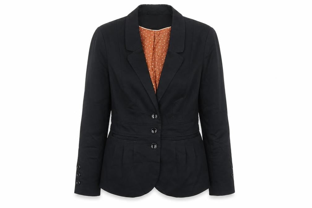 H&M Womens Black Jacket Blazer Size 10 Button