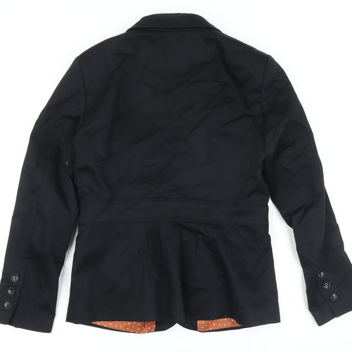 H&M Womens Black Jacket Blazer Size 10 Button