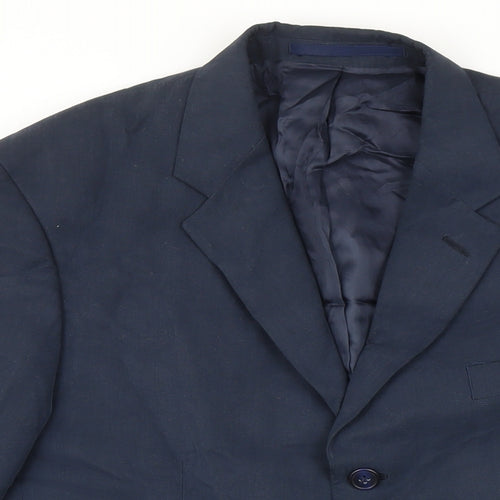 Ultimo Mens Blue Polyester Jacket Blazer Size 40 Regular