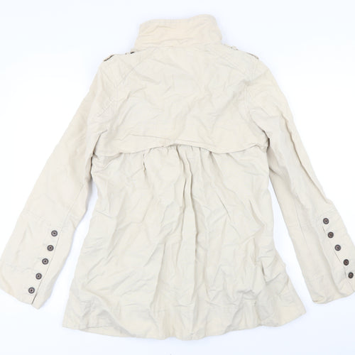 NEXT Womens Beige Jacket Coat Size 10 Zip
