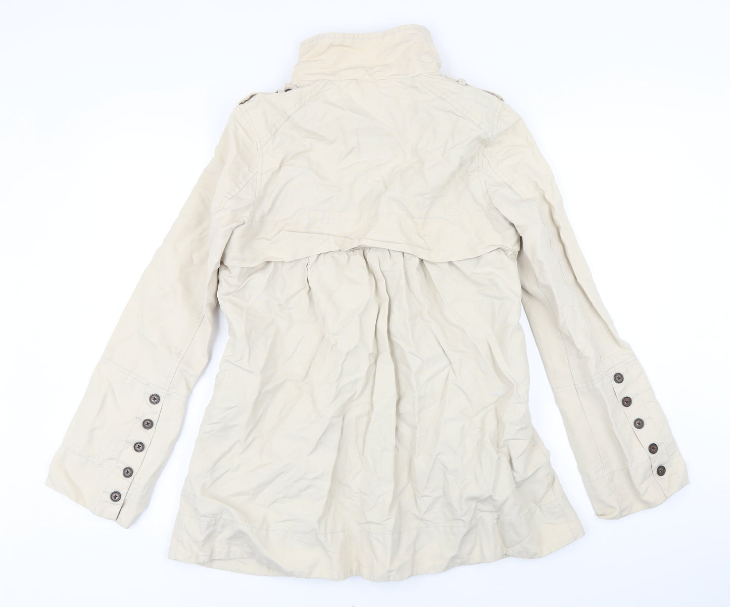 NEXT Womens Beige Jacket Coat Size 10 Zip