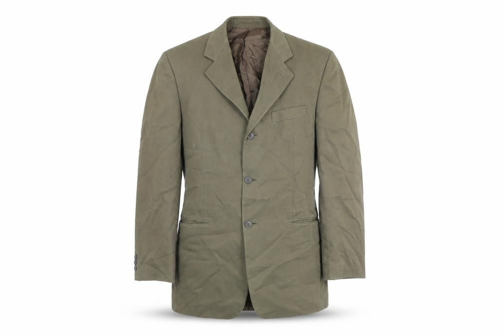 Debenham & freebody Mens Green Cotton Jacket Blazer Size 40 Regular