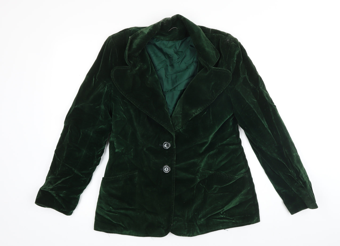 Quality Fashion Womens Green Jacket Blazer Size 14 Button - Vintage