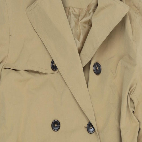 New Look Womens Beige Trench Coat Coat Size 12 Button