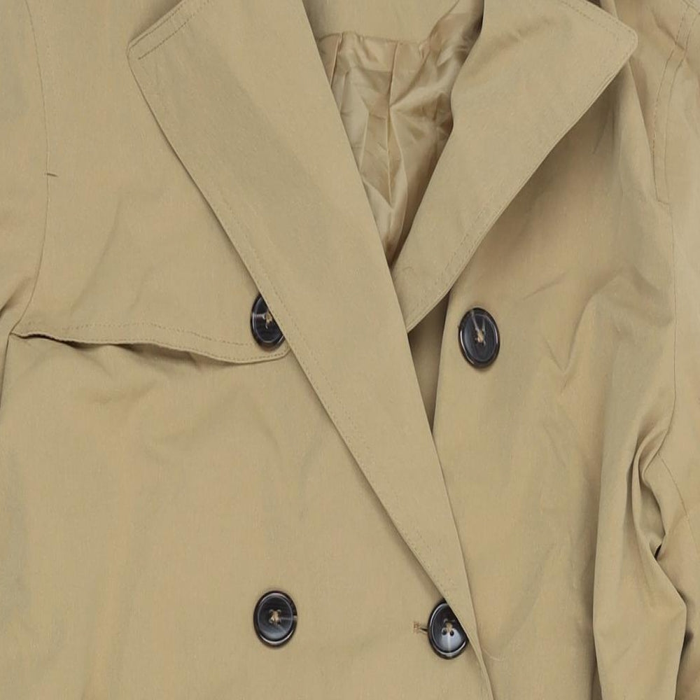 New Look Womens Beige Trench Coat Coat Size 12 Button