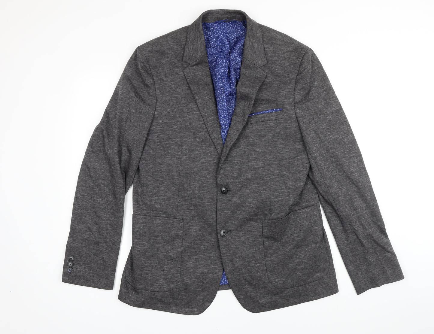 M&S Mens Grey Polycarbamide Jacket Blazer Size 42 Regular