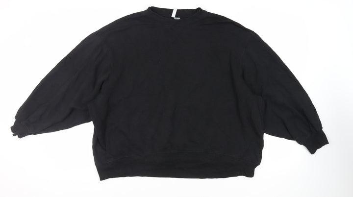 Divided by H&M Womens Black Cotton Pullover Sweatshirt Size XL Pullover