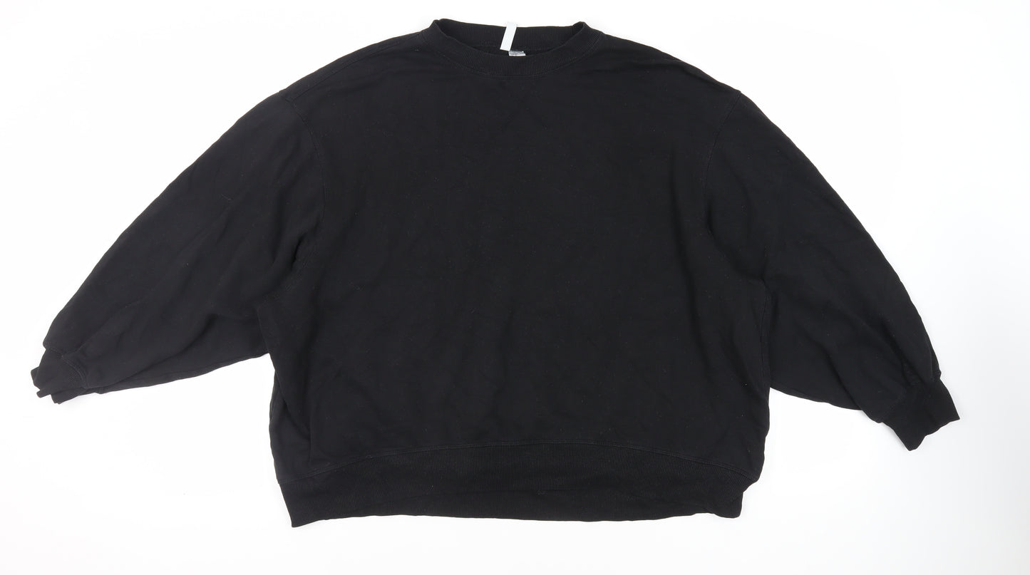 Divided by H&M Womens Black Cotton Pullover Sweatshirt Size XL Pullover