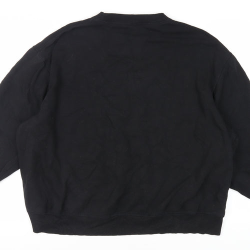 Divided by H&M Womens Black Cotton Pullover Sweatshirt Size XL Pullover
