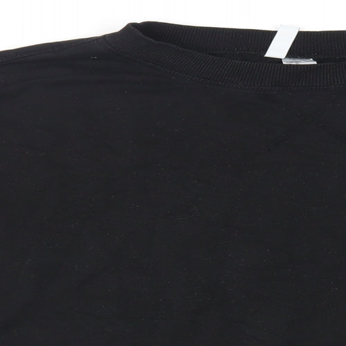 Divided by H&M Womens Black Cotton Pullover Sweatshirt Size XL Pullover