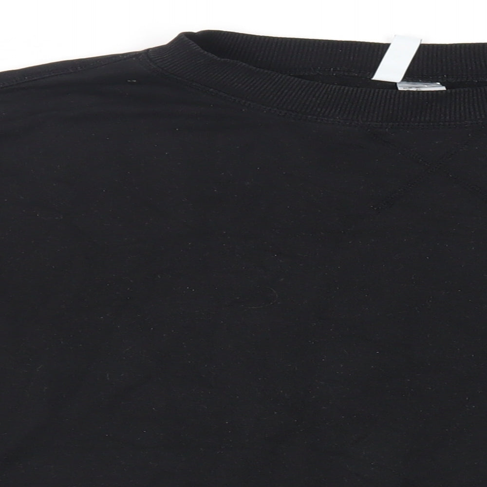 Divided by H&M Womens Black Cotton Pullover Sweatshirt Size XL Pullover