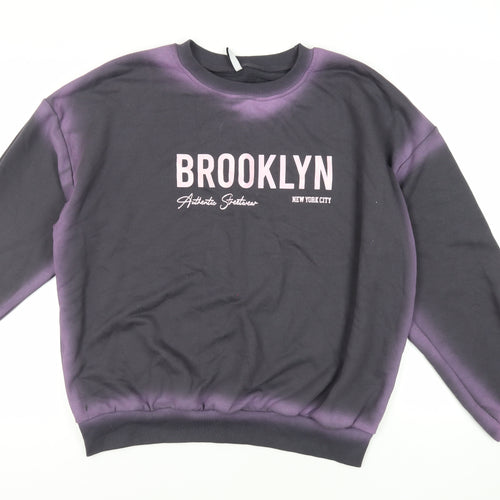 ASZMI Womens Grey Cotton Pullover Sweatshirt Size L Pullover - Brooklyn NYC