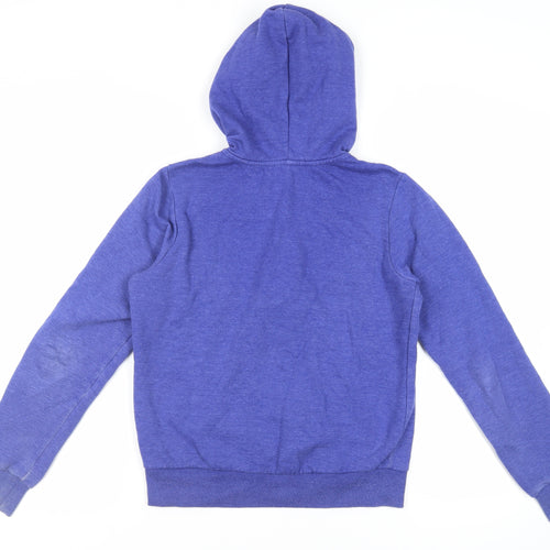 H&M Womens Blue Cotton Full Zip Hoodie Size S Zip - Pockets