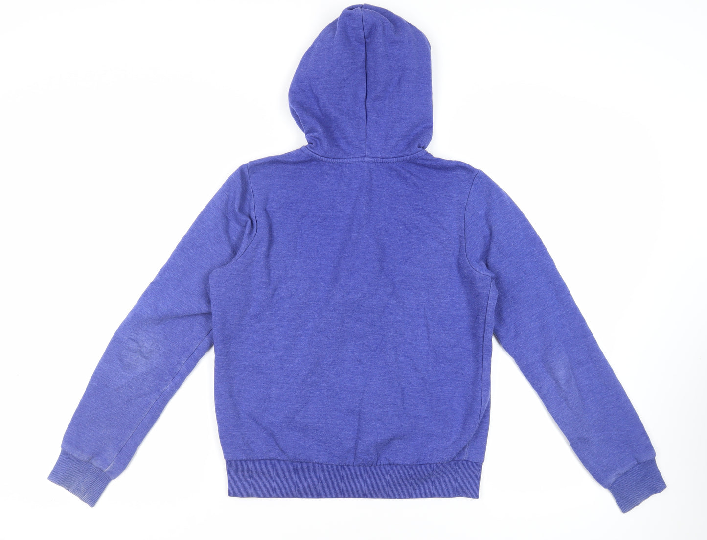 H&M Womens Blue Cotton Full Zip Hoodie Size S Zip - Pockets