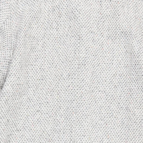 NEXT Womens Grey Overcoat Coat Size 16 Snap