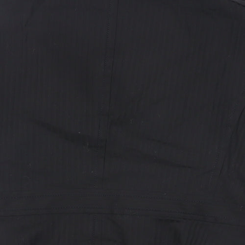 Marks and Spencer Womens Black Striped Jacket Blazer Size 16 Button