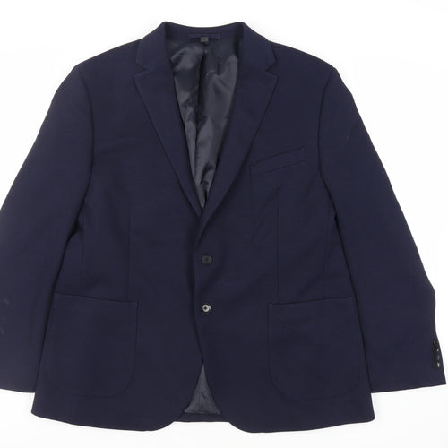 Marks and Spencer Mens Blue Polyamide Jacket Blazer Size 46 Regular