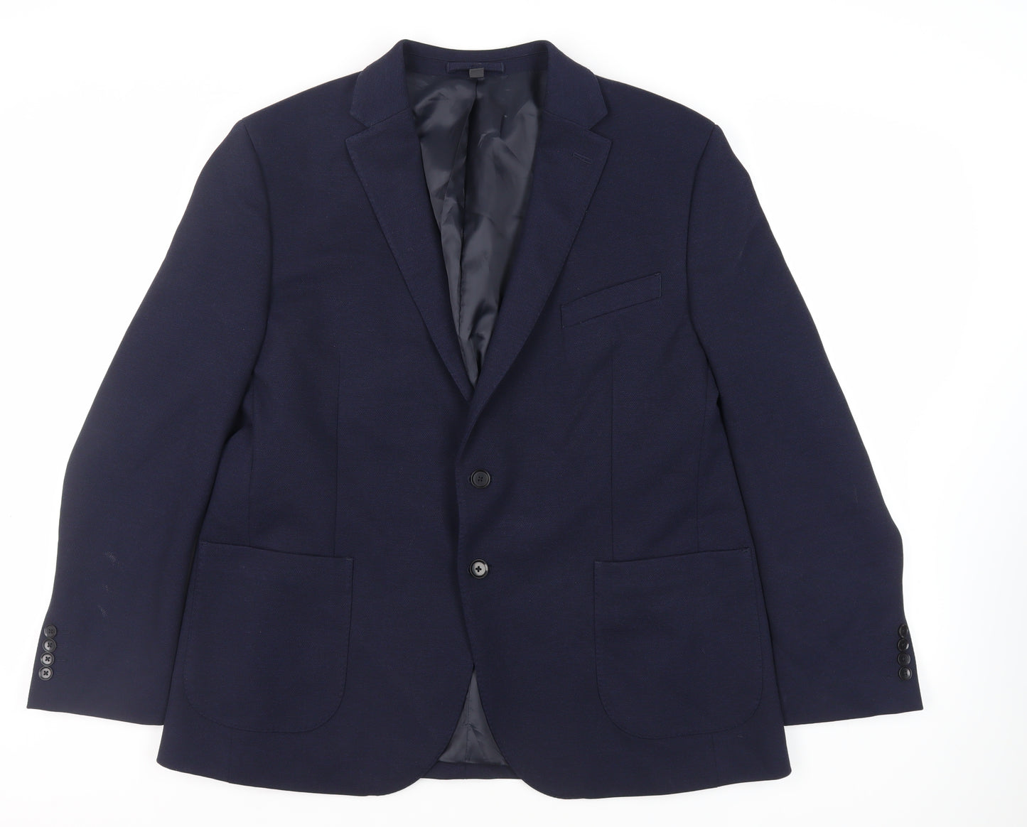 Marks and Spencer Mens Blue Polyamide Jacket Blazer Size 46 Regular