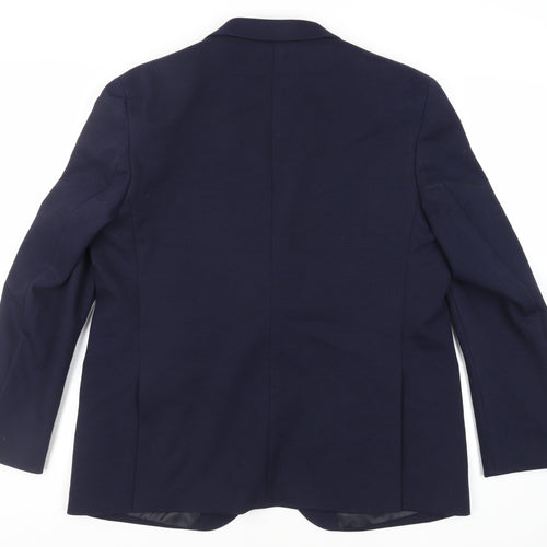 Marks and Spencer Mens Blue Polyamide Jacket Blazer Size 46 Regular