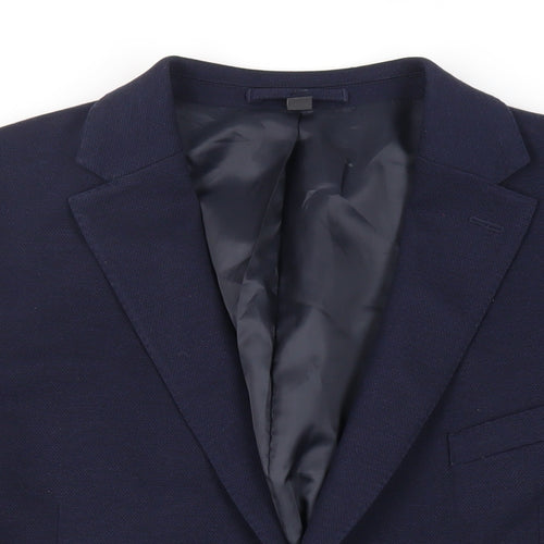 Marks and Spencer Mens Blue Polyamide Jacket Blazer Size 46 Regular